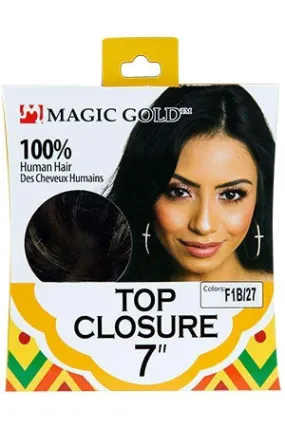 100% Human Hair Top Hair Closure 7"