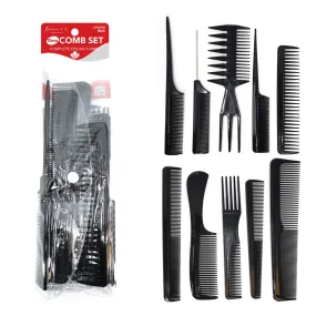 10pcs Comb Set - Black #92900