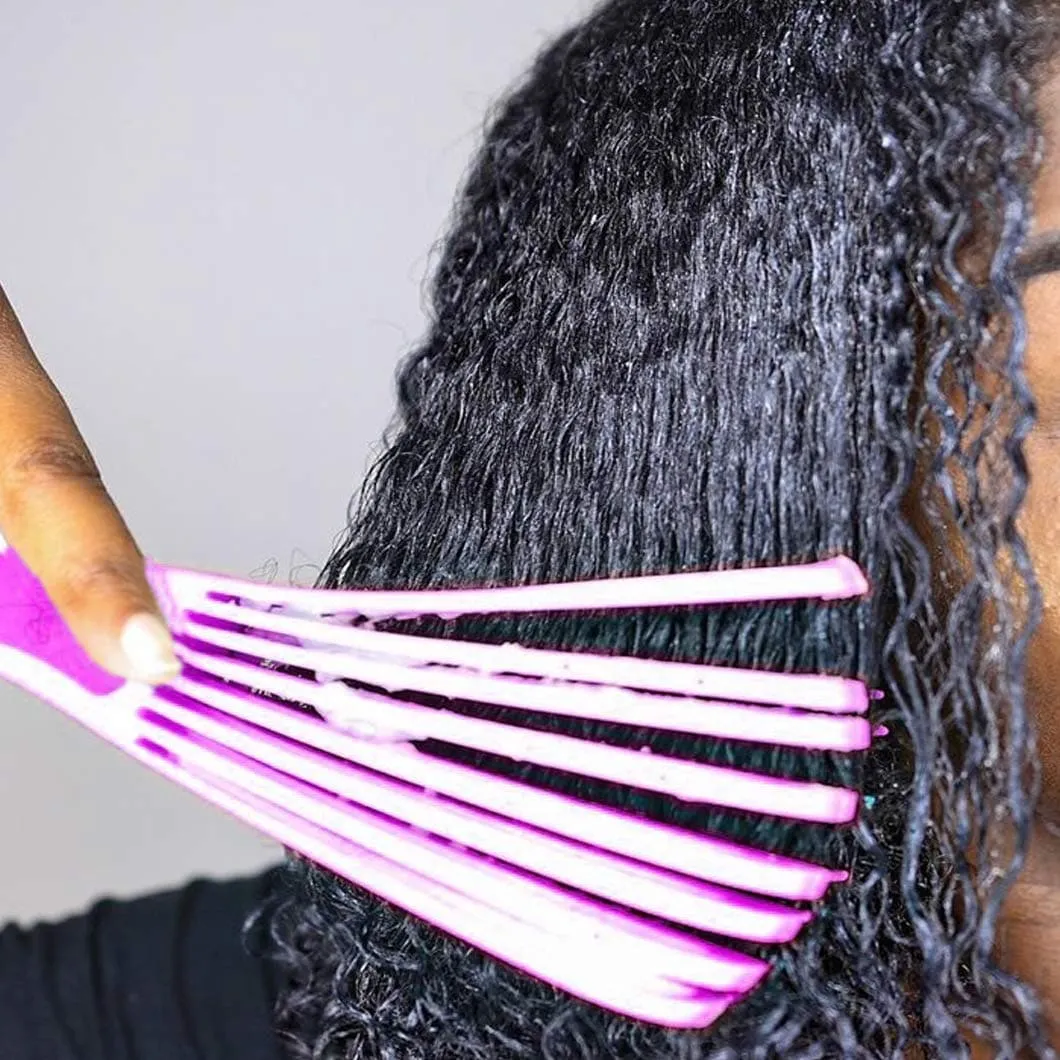 8 Row Detangling Hair Brush - Pink