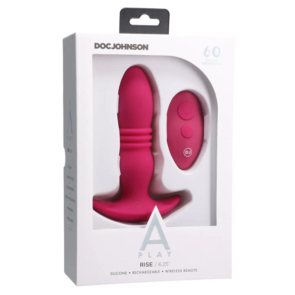 A Play Rise Thrusting Vibrating Anal Plug With Remote