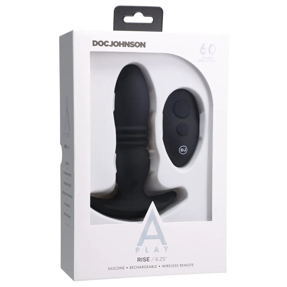 A Play Rise Thrusting Vibrating Anal Plug With Remote