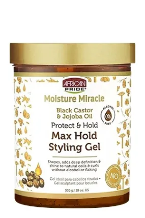 African Pride Moisture Miracle Black Castor & Jojoba Oil Curl Defining Gel