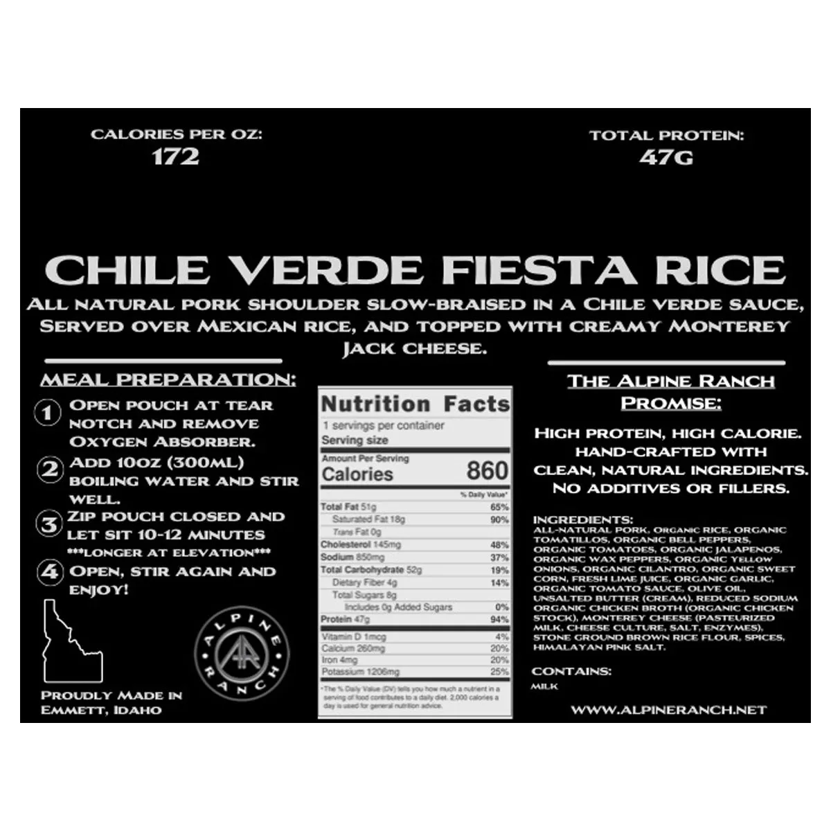 Alpine Ranch Chile Verde Fiesta Rice