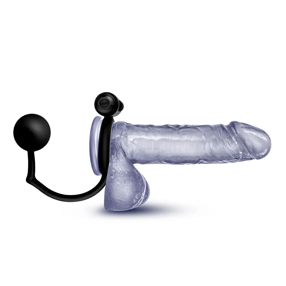 Anal Adventures Platinum Silicone Anal Ball & Vibrating Cock Ring