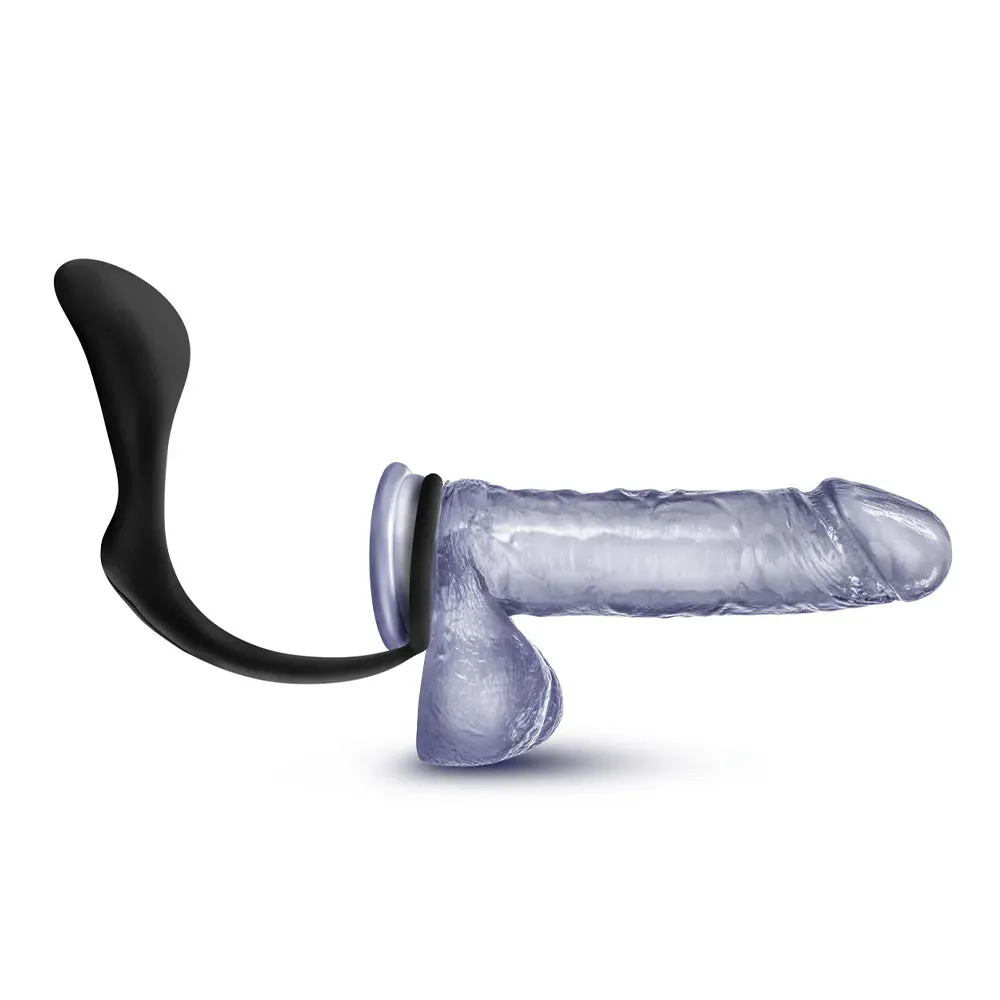 Anal Adventures Platinum Silicone Cock Ring & Butt Plug