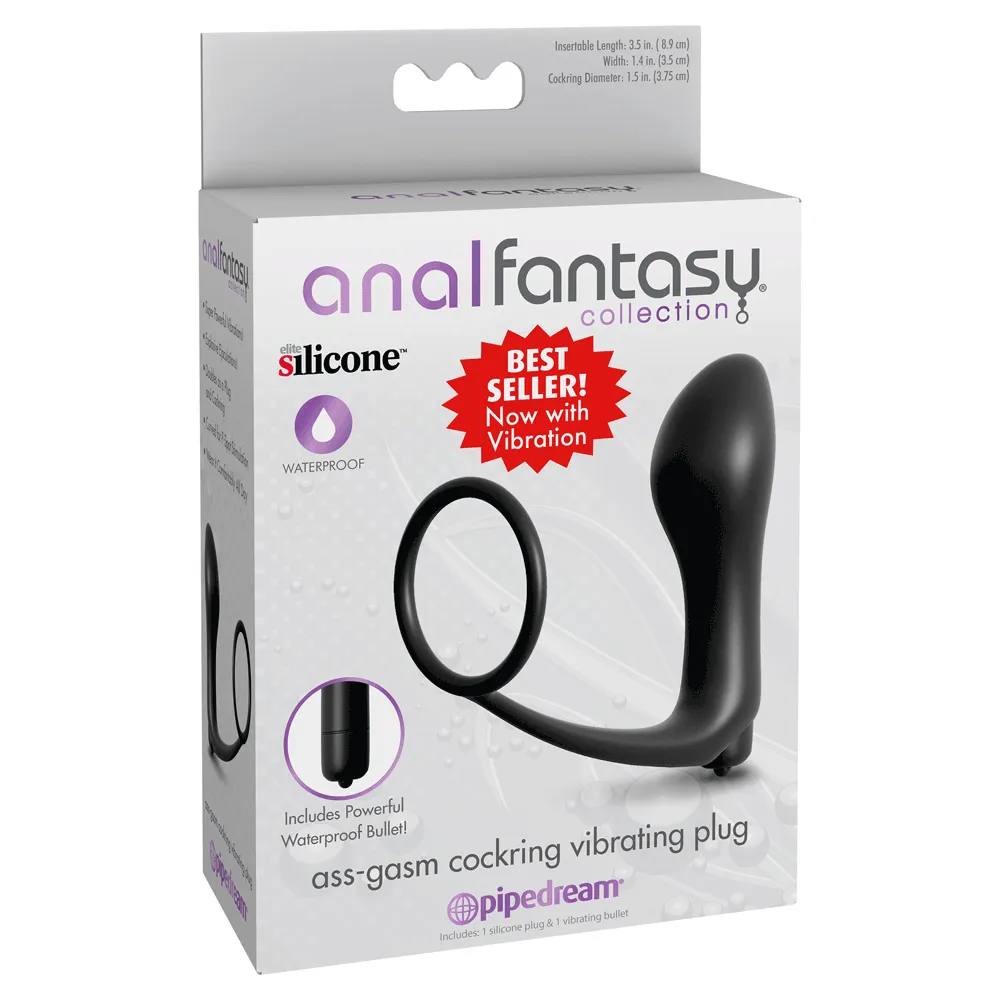 Anal Fantasy Collection Ass-Gasm Vibrating Cock Ring Butt Plug