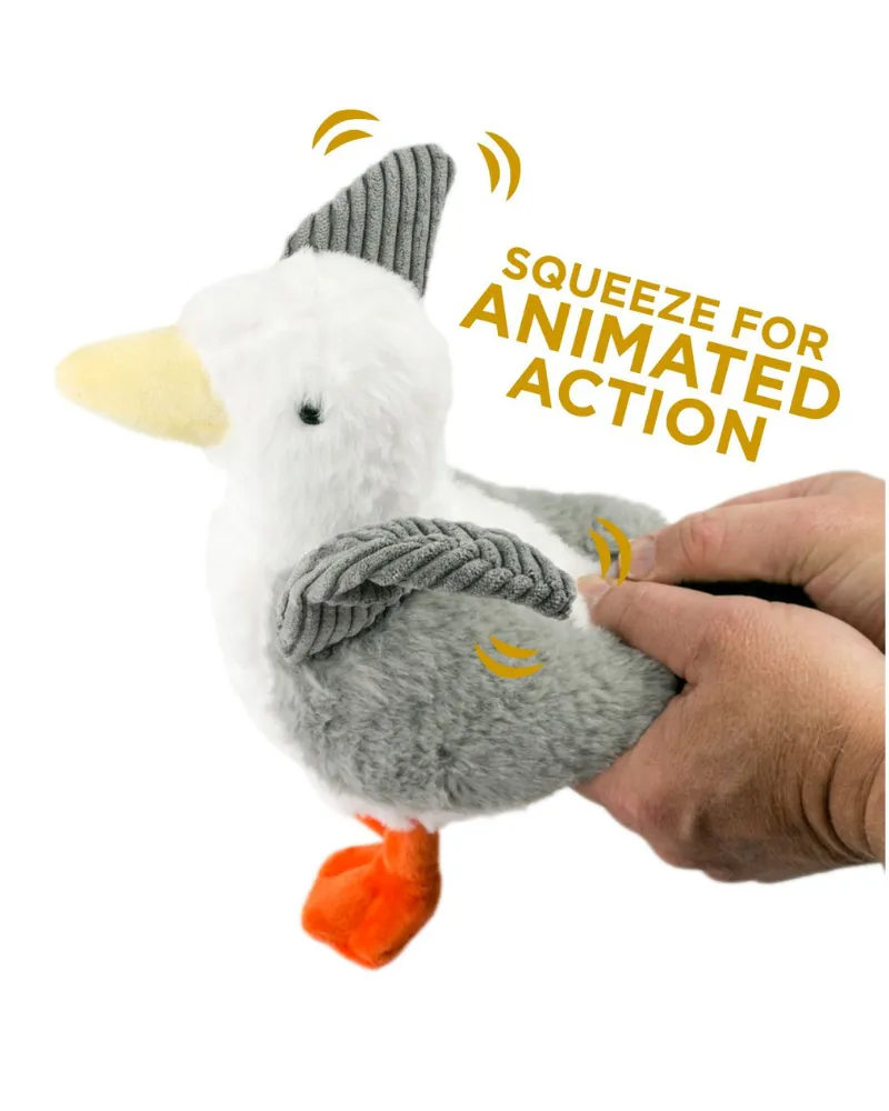 Animated Seagull Plush Dog Toy