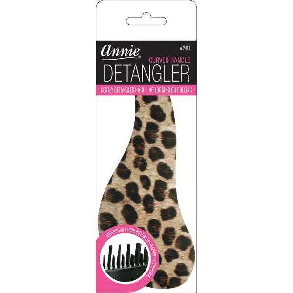 Annie Curved Handle Detangler Leopard #2481