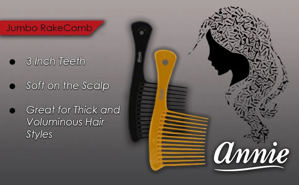 Annie Jumbo Rake Comb - Assorted #23