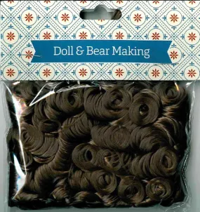 Arbee Doll Hair Curly, Brown- 30g