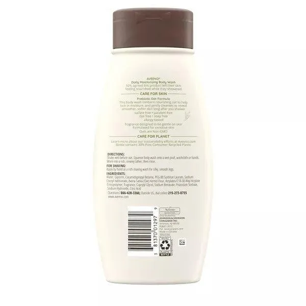 Aveeno Body Wash Daily Moisturizer with Soothing Oat for Normal to Dry Skin - 18oz