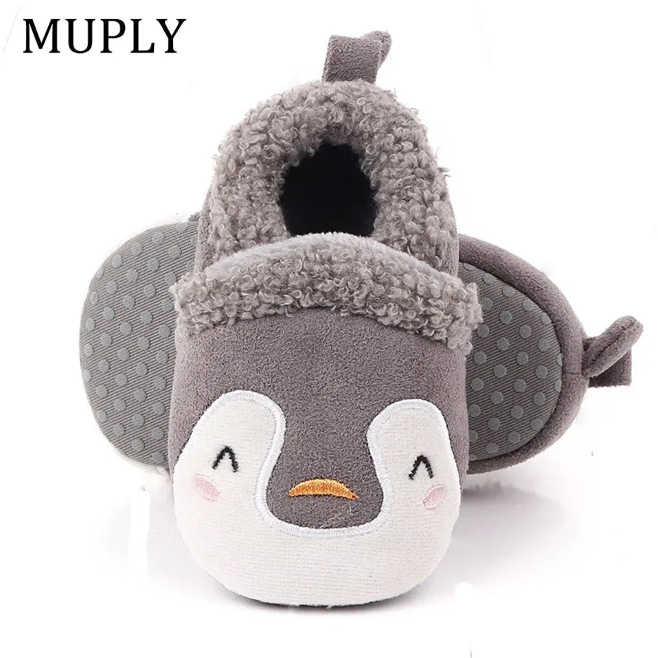 Baby Shoes Adorable Infant Slippers Toddler Baby Boy Girl Knit Crib Shoes Cute Cartoon Anti-Slip Prewalker Baby Slippers