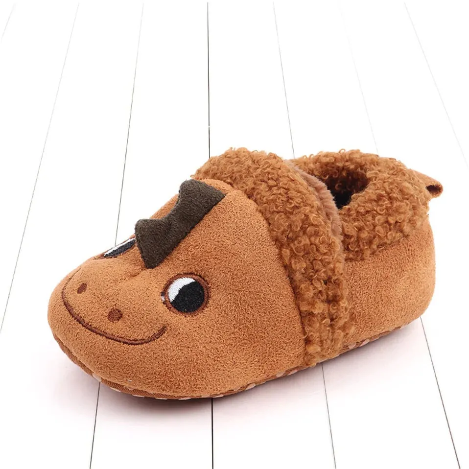 Baby Shoes Adorable Infant Slippers Toddler Baby Boy Girl Knit Crib Shoes Cute Cartoon Anti-Slip Prewalker Baby Slippers