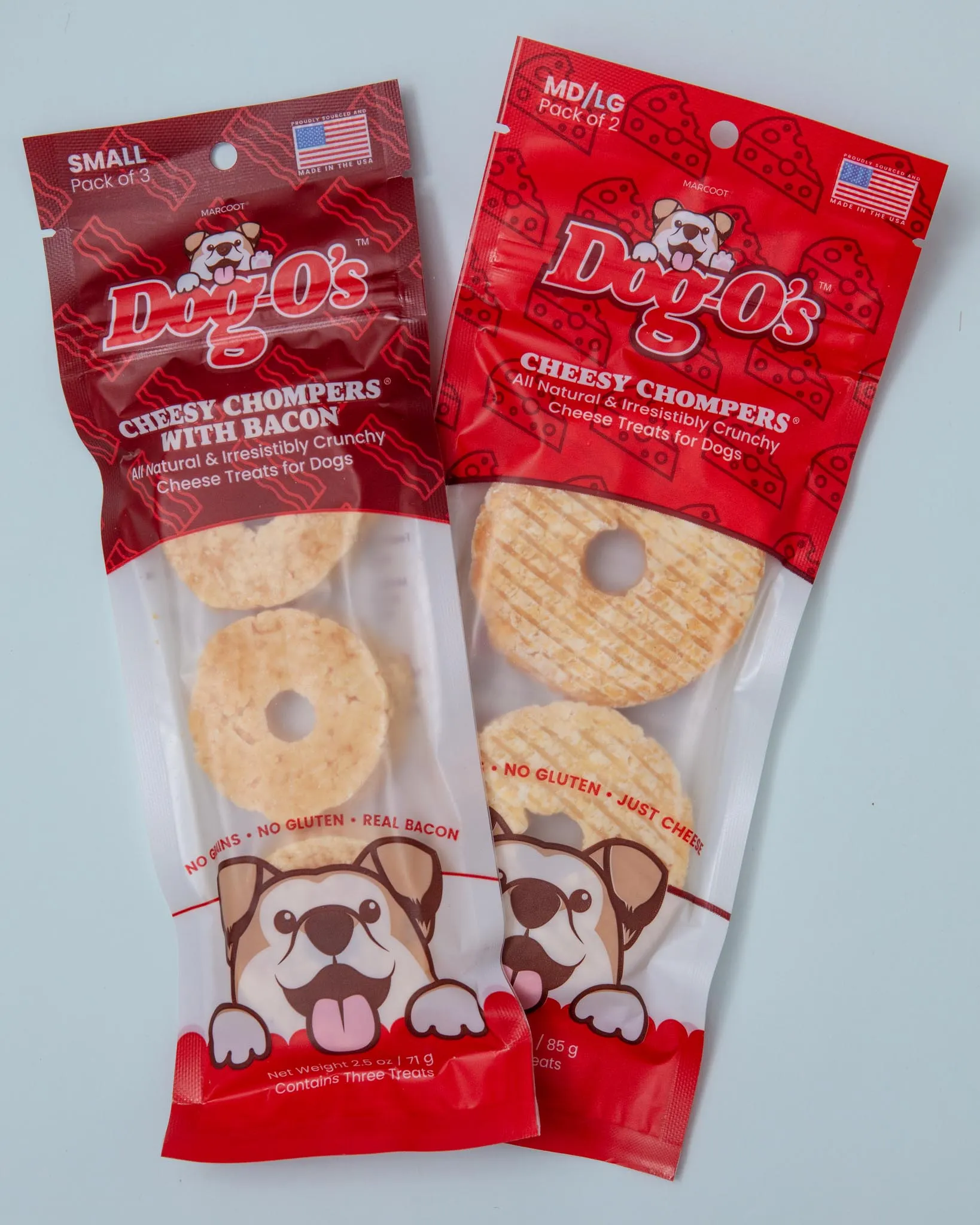 Bacon Cheesy Chompers Dog Treats (Made in the USA)