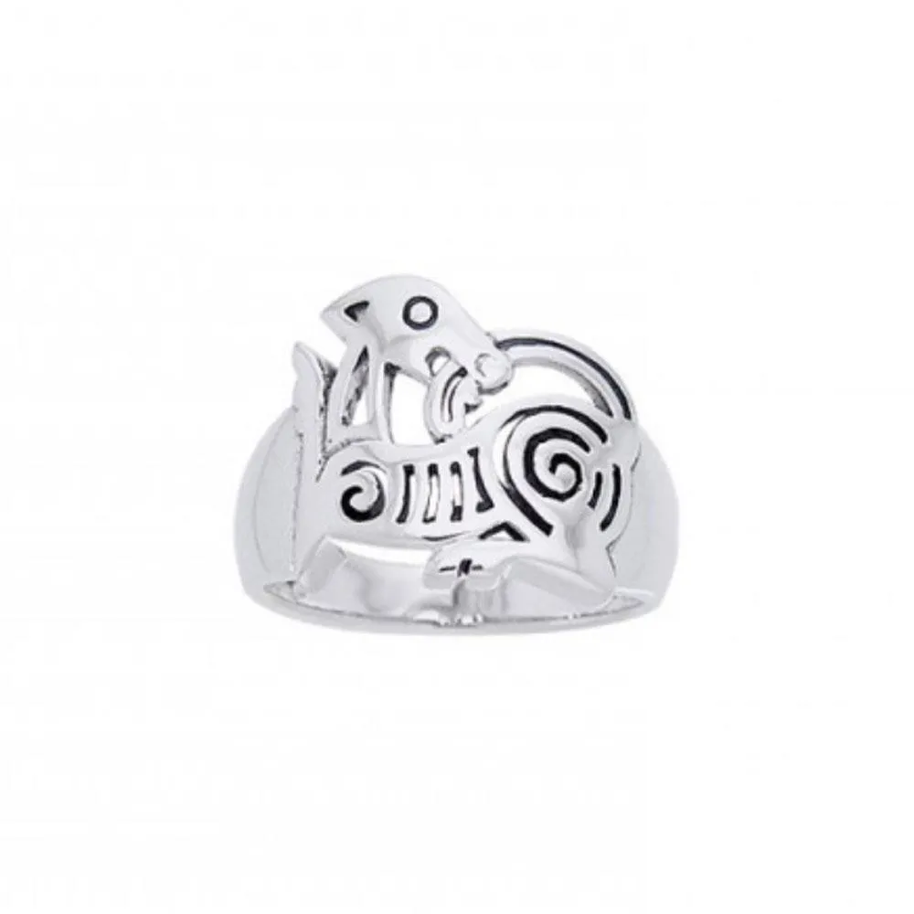 Beyond a lifetime symbolism ~ Sterling Silver Celtic Knotwork Ring TRI570