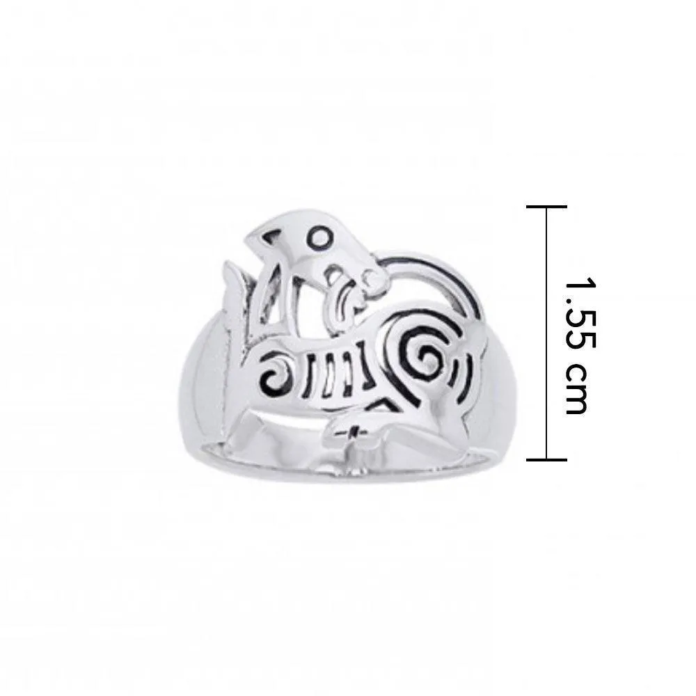 Beyond a lifetime symbolism ~ Sterling Silver Celtic Knotwork Ring TRI570