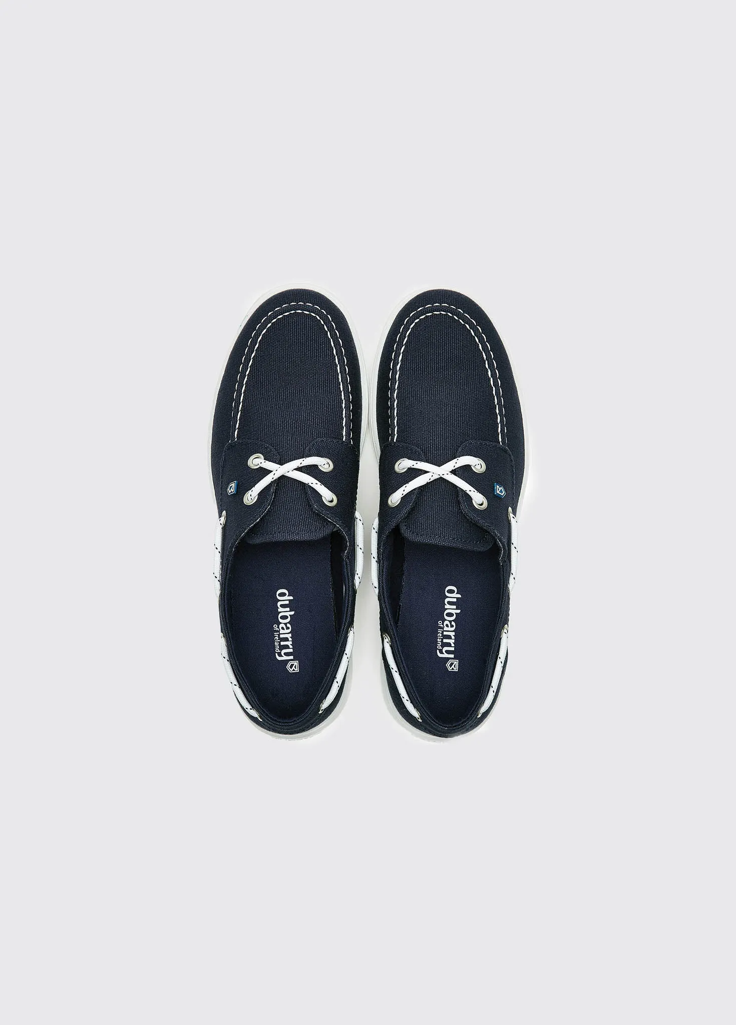 Biarritz Canvas Deck Shoe - Navy