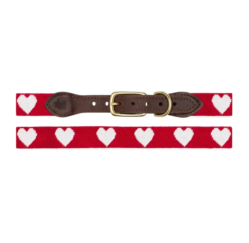 Big Hearted Needlepoint Dog Collar (FINAL SALE)