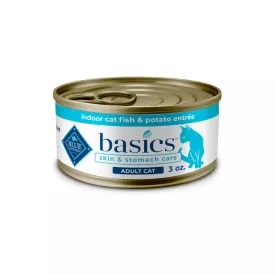 Blue Buffalo Basics Skin & Stomach Care Grain-Free Fish & Potato Entree Indoor Adult Canned Cat Food