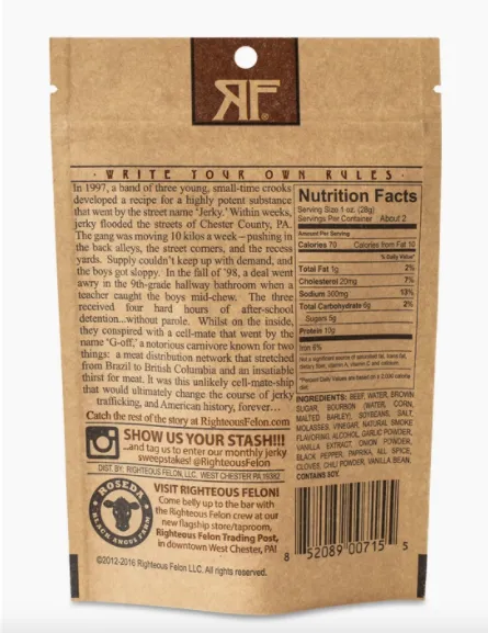 Bourbon Franklin Craft Jerky