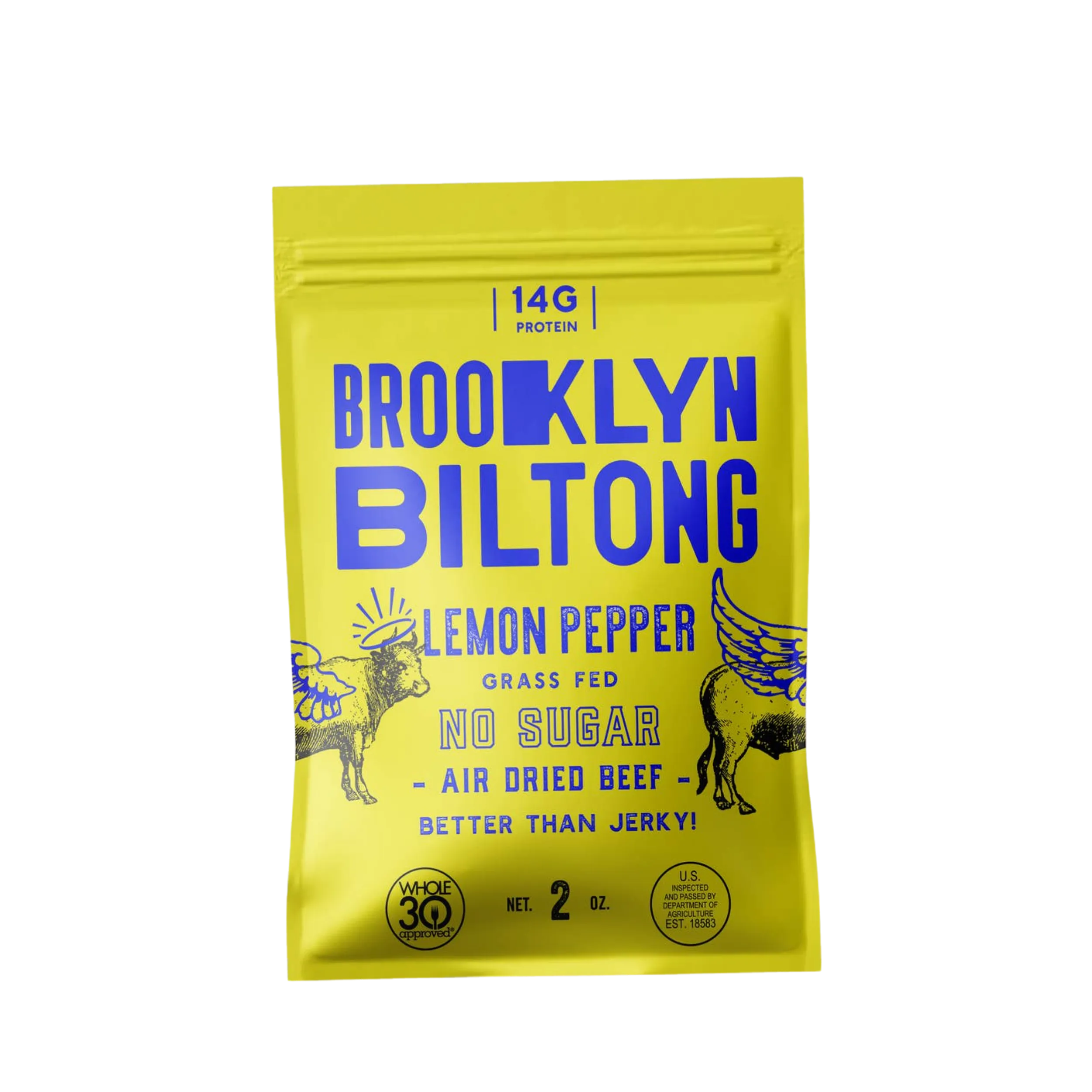 Brooklyn Biltong Lemon Pepper Air Dried Beef 2oz