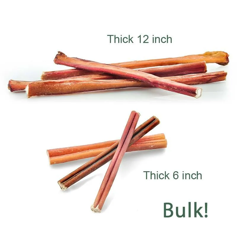 BULK Bully Sticks For Large Dogs - Free Range, All Natural