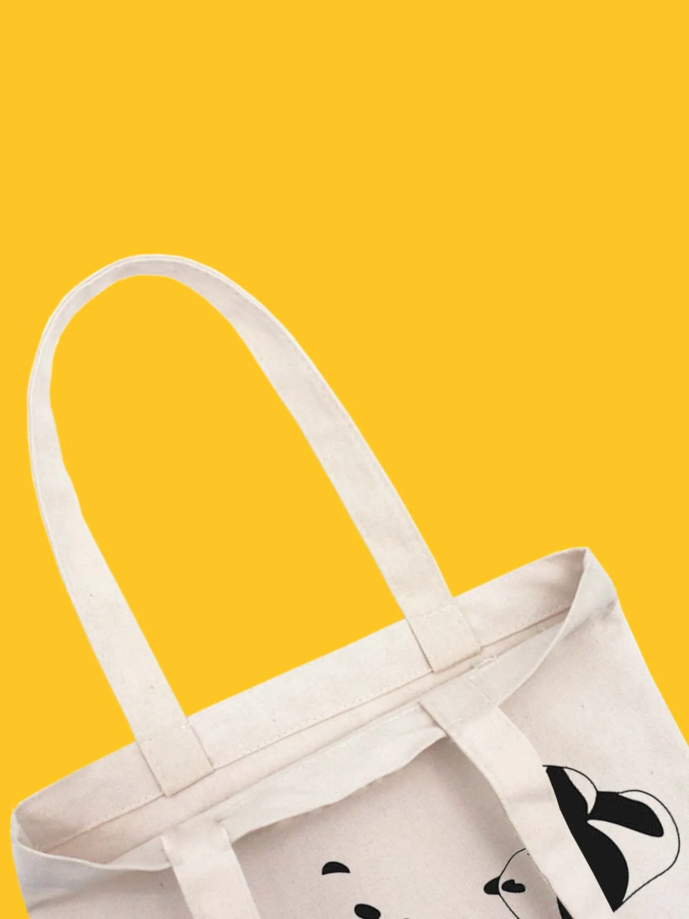 Cartoon Panda Graphic Shopper Bag