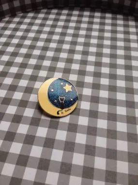 Cat in the Moon Pin (2 Colors)