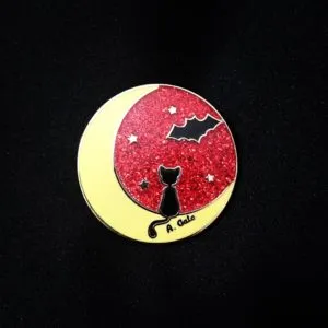 Cat in the Moon Pin (2 Colors)