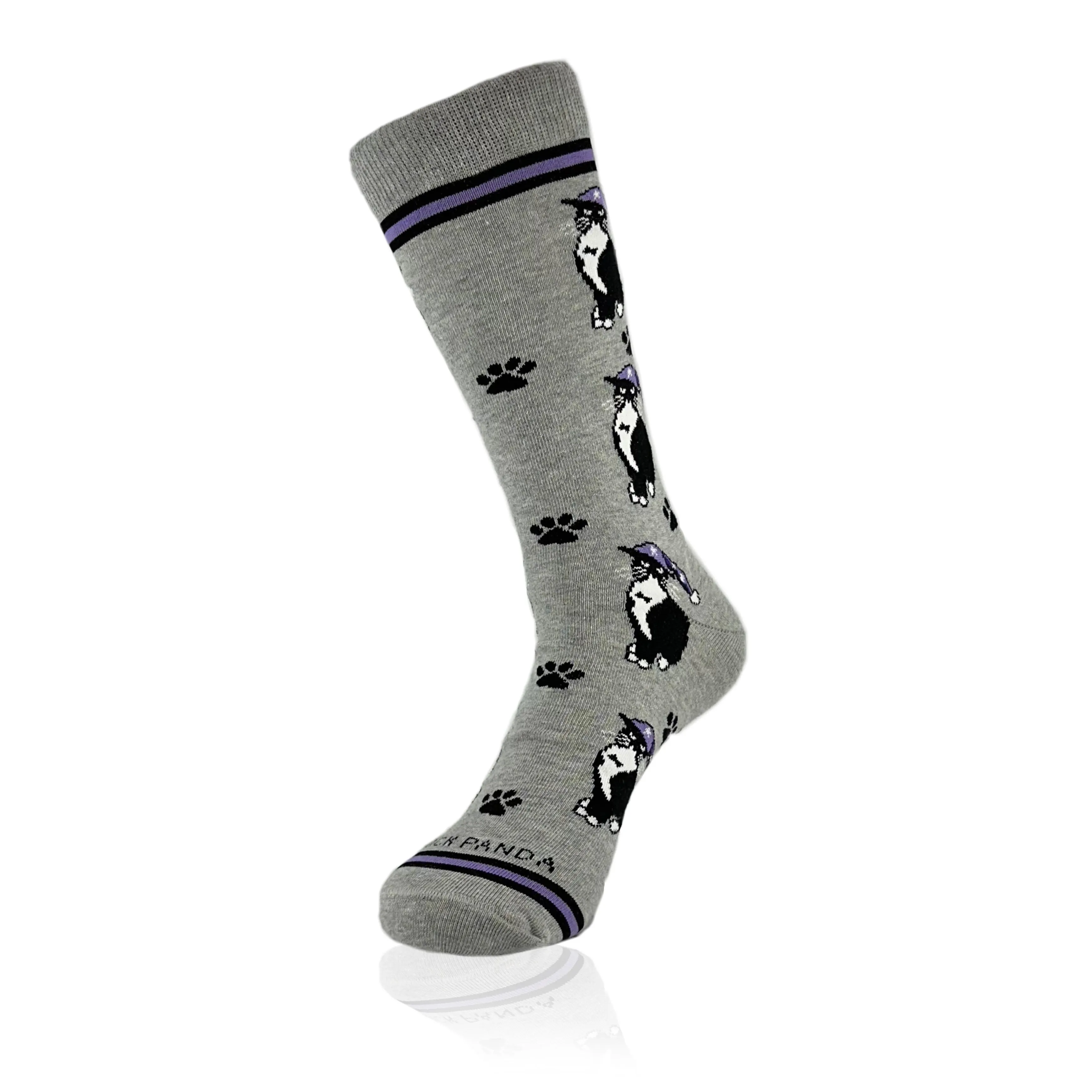 Cat Wearing a Hat Socks from the Sock Panda (Adult Large - Men's Shoe Sizes 8-12)