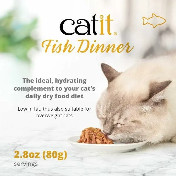 Catit Fish Dinner with Shrimp & Green Beans Wet Cat Food