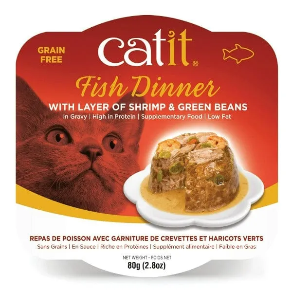 Catit Fish Dinner with Shrimp & Green Beans Wet Cat Food