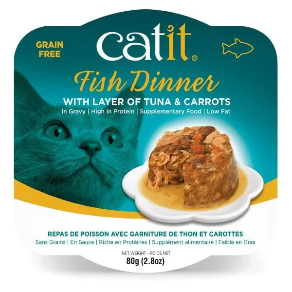 Catit Fish Dinner with Tuna & Carrots Wet Cat Food