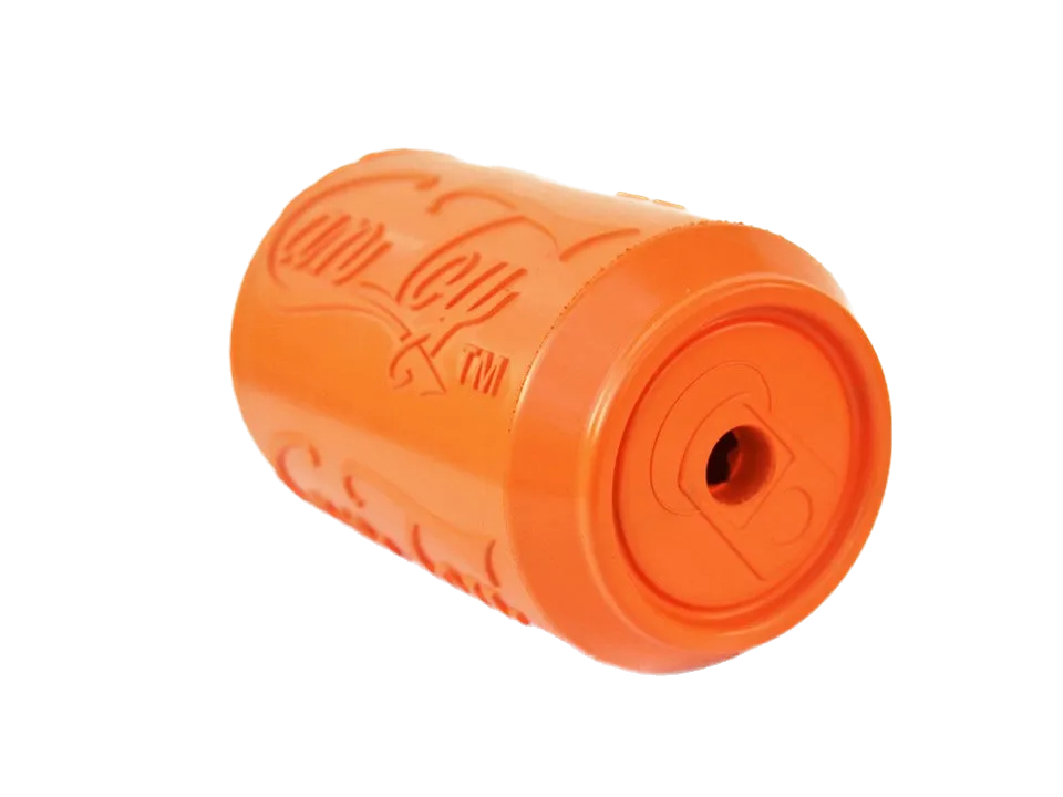 Chew Resistant Toy | Rubber Soda Can Orange