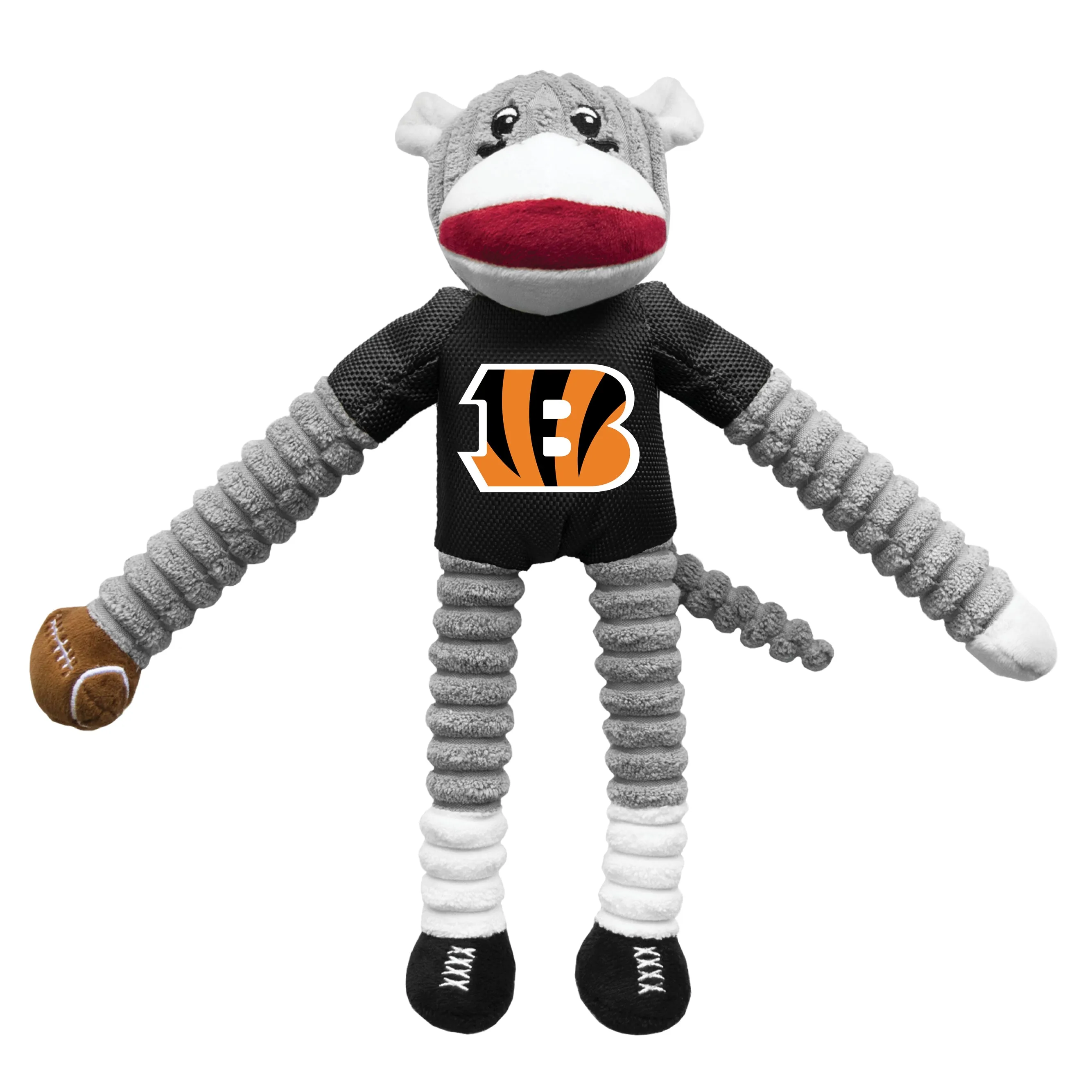 Cincinnati Bengals Team Sock Monkey Pet Toy