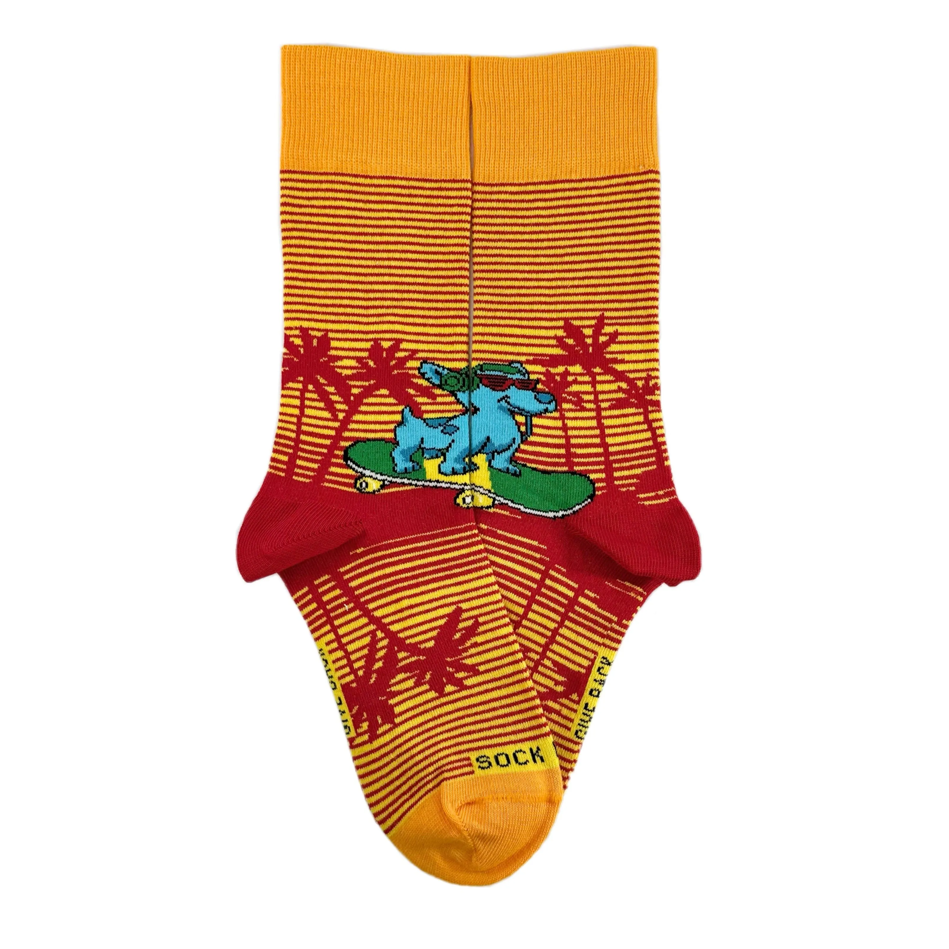 Cool Skateboarding Dog Socks from the Sock Panda (Adult Small -  Shoe Sizes 2-5)