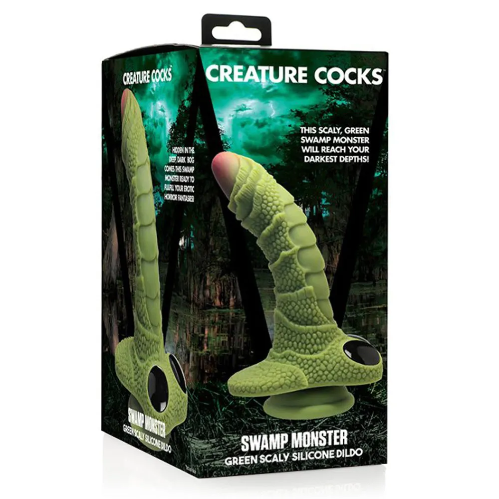 Creature Cocks Swamp Monster Scaly Silicone Dildo