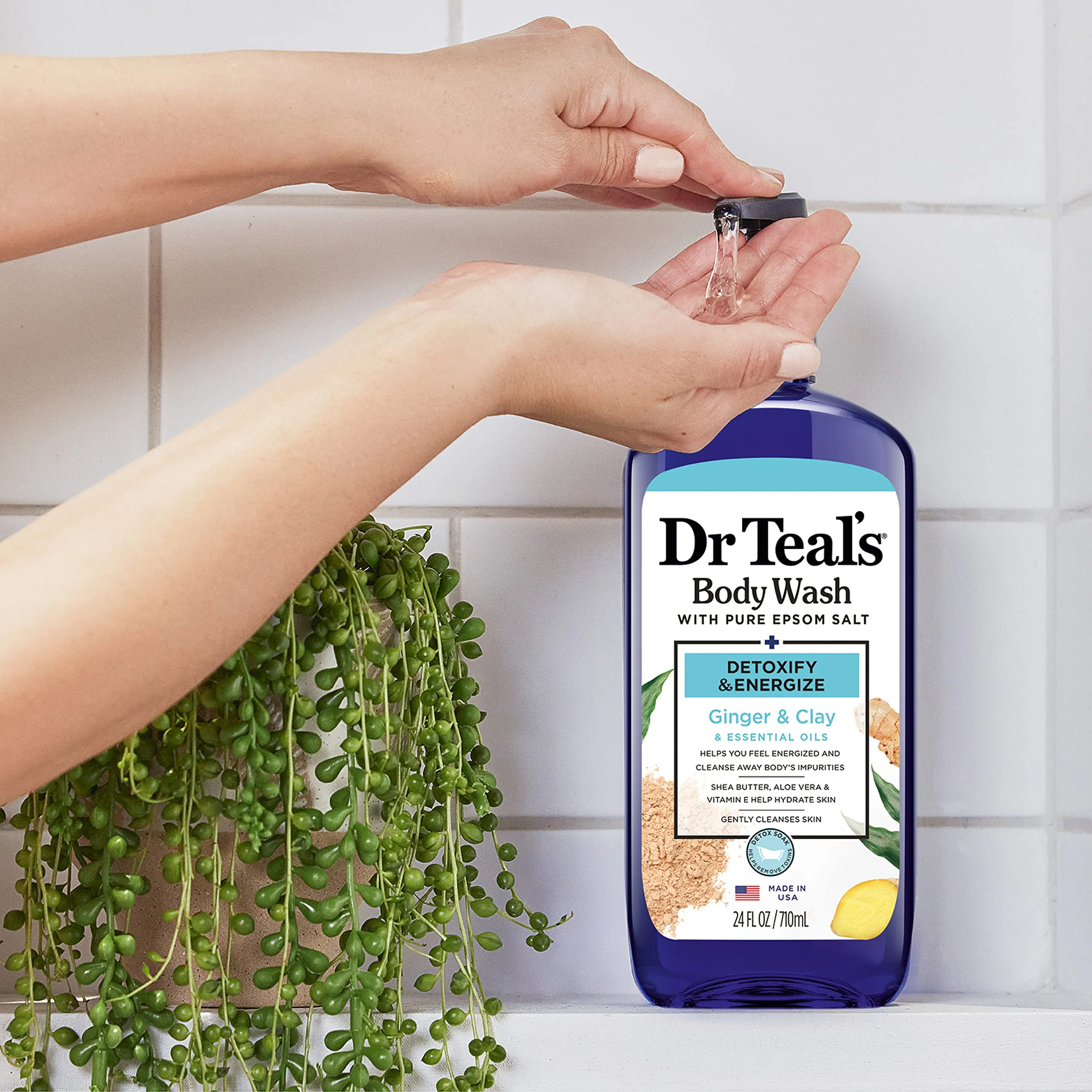 Dr. Teal's Body Wash Detoxify & Energize with Ginger & Clay - 24 Oz