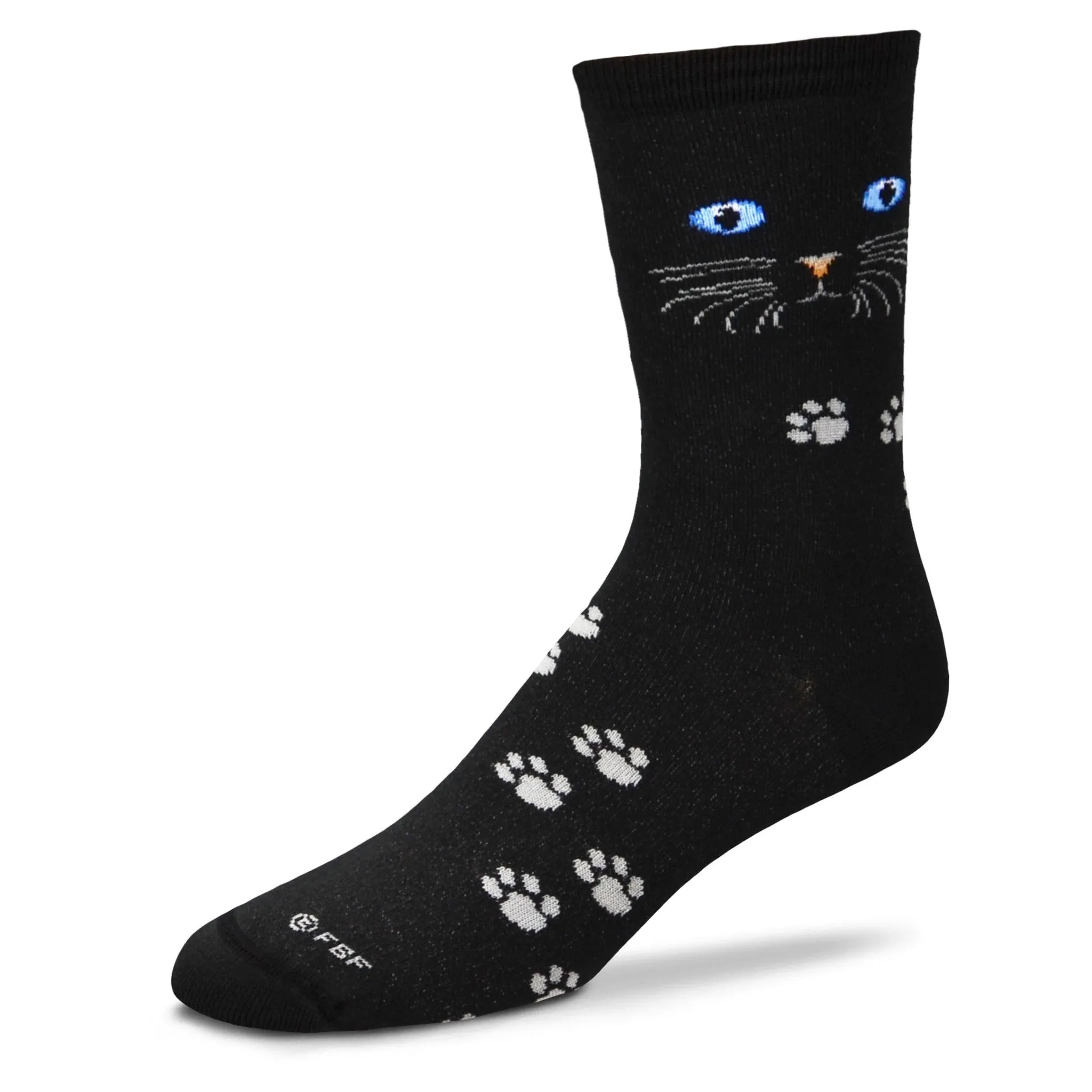 FBF Cat Eyes Black Sock