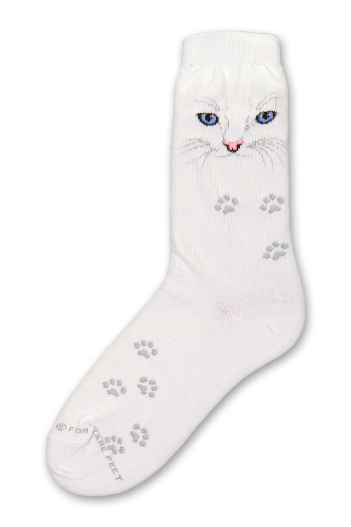 FBF Cat Face White Socks