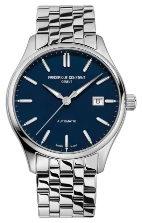 Frederique Constant Classics Index Automatic Stainless Steel Blue Dial Date Mens Watch FC-303NN5B6B