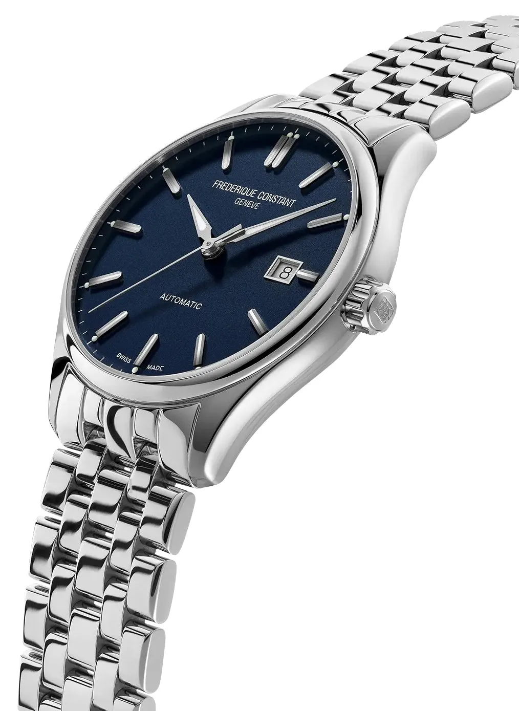 Frederique Constant Classics Index Automatic Stainless Steel Blue Dial Date Mens Watch FC-303NN5B6B