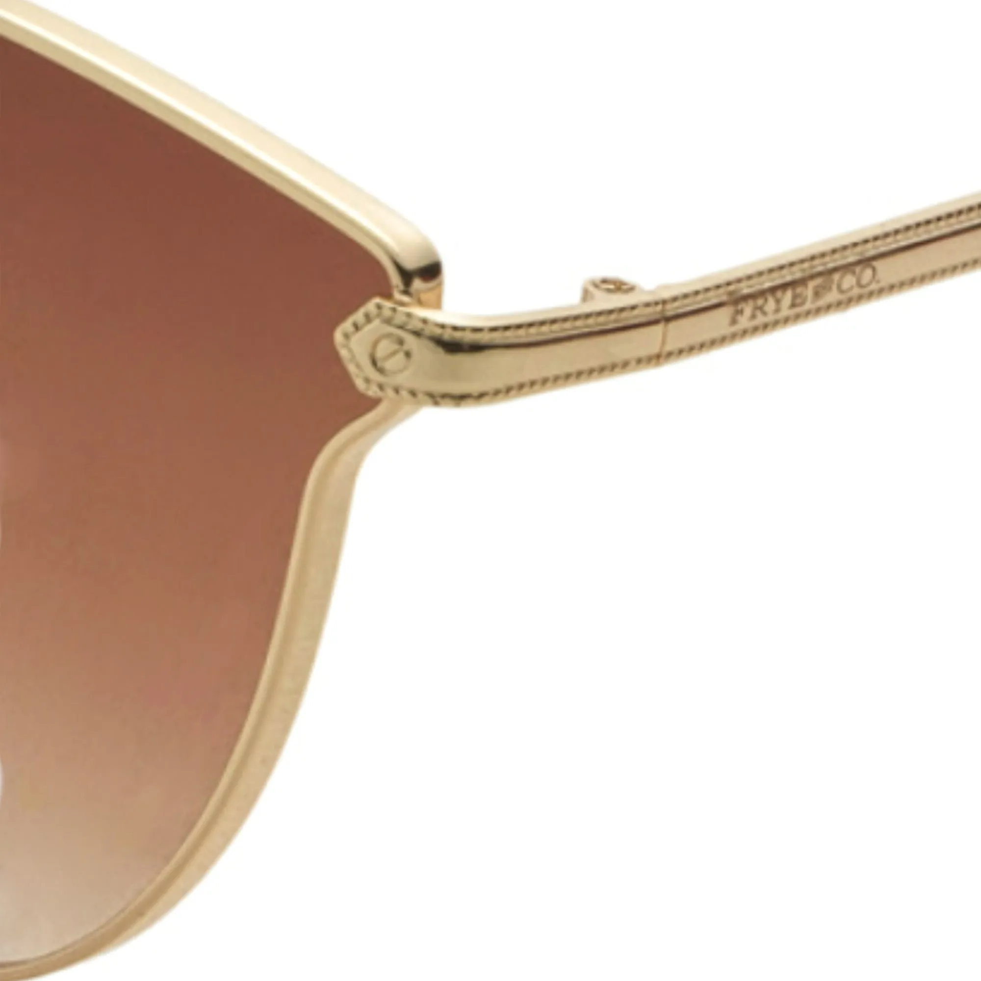 FRYE & CO Women's Cat Eye Gold Tone Metal Frame UV Protection Sunglasses