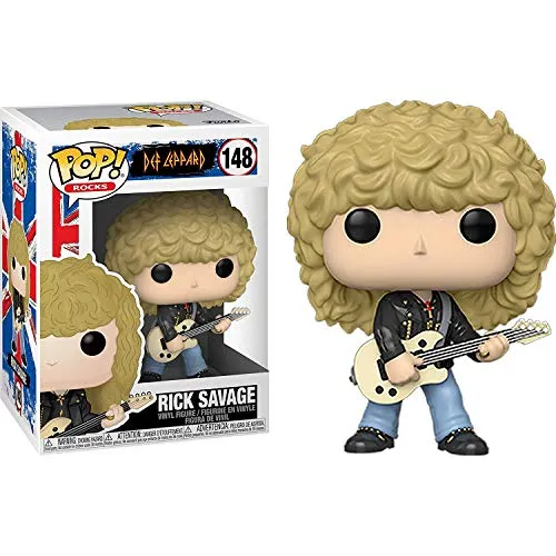 Funko Pop! Rocks: Def Leppard - Rick Savage, Multicolor, Model:40126