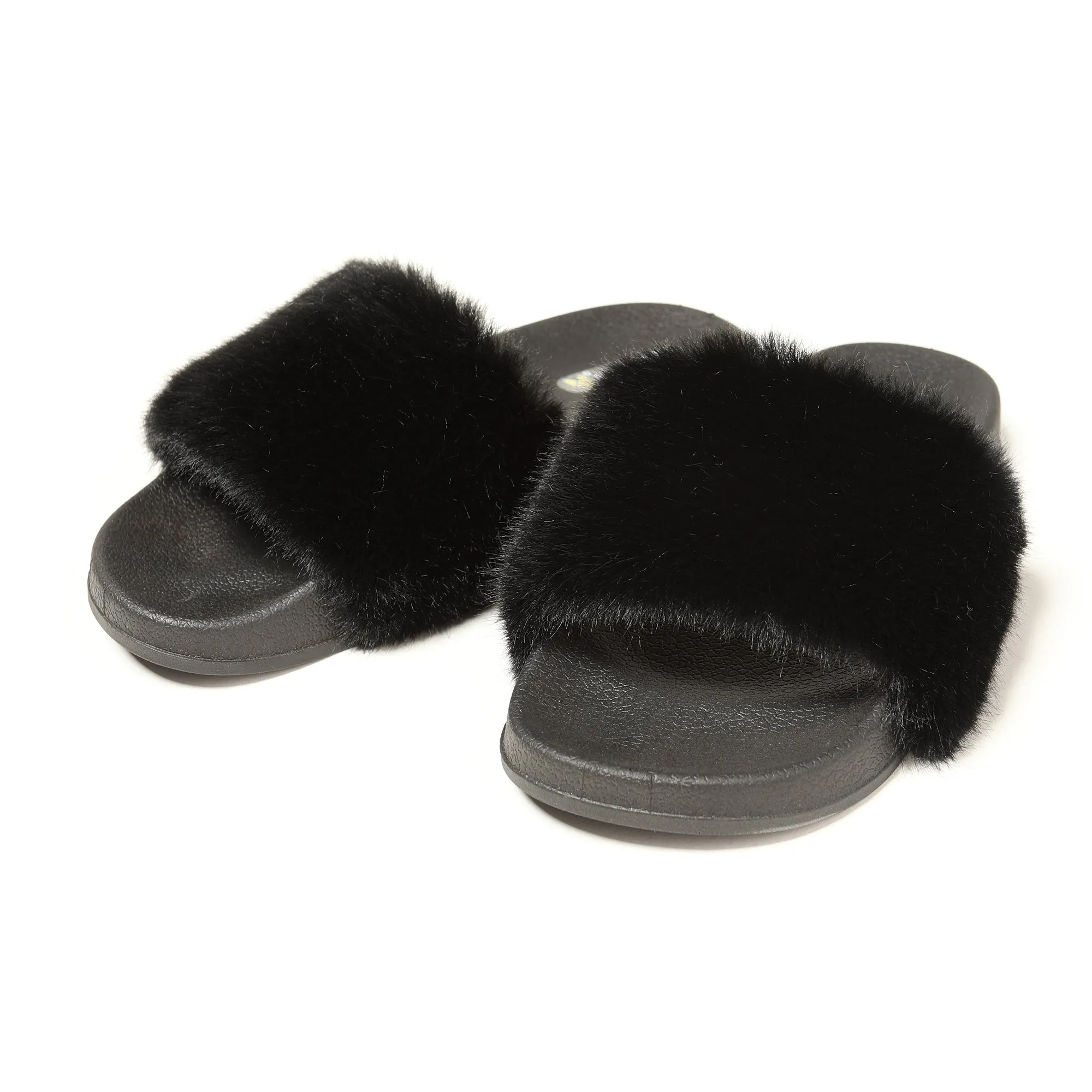 Furry Slides Sandals (Flat)