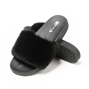 Furry Slides Sandals (Flat)