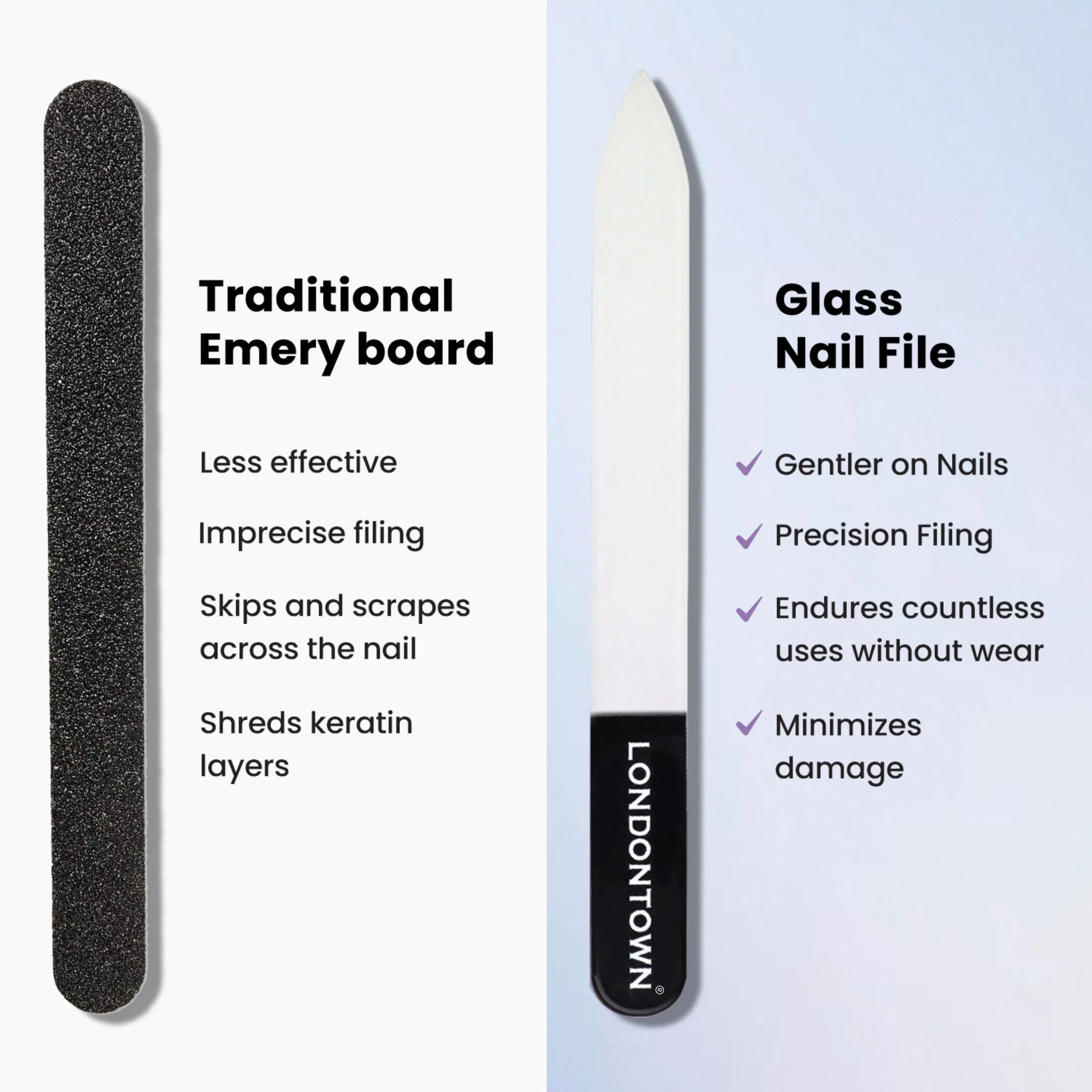 Glass Nail File - Black