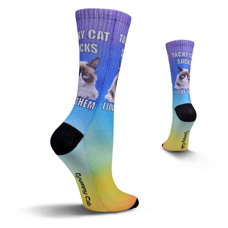 Grumpy Cat Womens Tacky Cat Socks