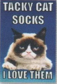 Grumpy Cat Womens Tacky Cat Socks