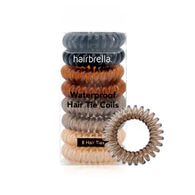 Hairbrella Waterproof Spiral Hair Ties (8 Pack)